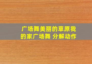 广场舞美丽的草原我的家广场舞 分解动作